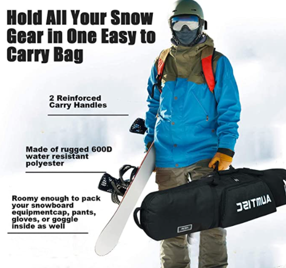 AUMTISC 155CM Pink White Snowboard Bag Ski Bag